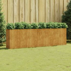 Garden Raised Bed 110.2"x15.7"x31.5" Corten Steel Garden Raised Bed 110.2"x15.7"x31.5" Corten Steel